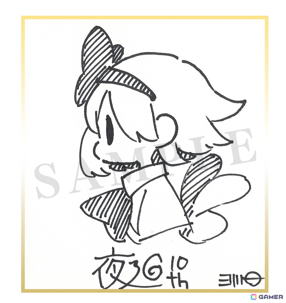 ミニイラスト色紙サンプル