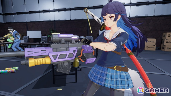 「ゼンシンマシンガール」特典として登場する「お姉チャンバラ」コラボ衣装のゲームプレイ映像が初公開！の画像