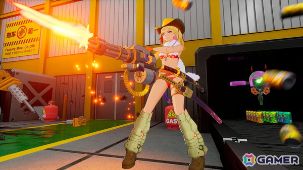 「ゼンシンマシンガール」特典として登場する「お姉チャンバラ」コラボ衣装のゲームプレイ映像が初公開！の画像