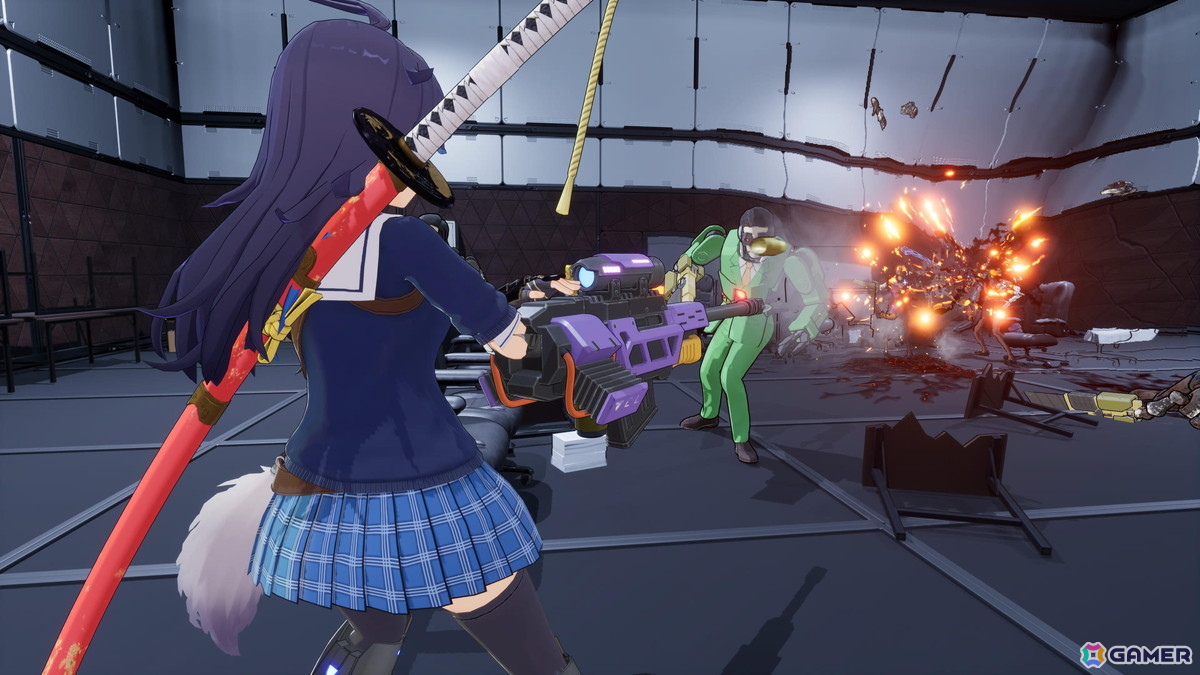 「ゼンシンマシンガール」特典として登場する「お姉チャンバラ」コラボ衣装のゲームプレイ映像が初公開！の画像13