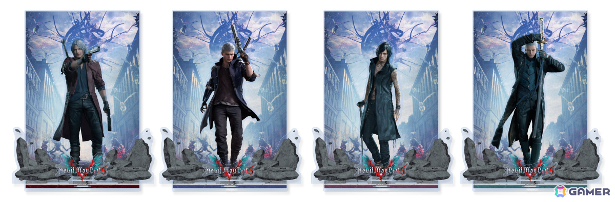 「デビル メイ クライ 5」オリジナルグッズがカプくじに登場！ダンテとバージルの愛らしいお座りぬいぐるみや武器メタルキーホルダーなどが賞品にの画像