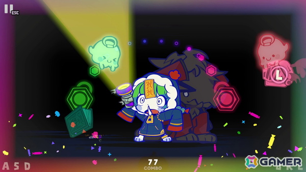 リズムアクションADV「ハローワンダーバンド」の無料体験版がSteamで配信！ポップでキュートなデザインのハロウィーンキャラたちがアニメーションで動き回るの画像