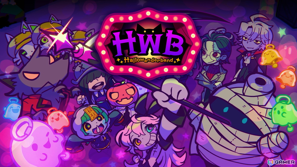 リズムアクションADV「ハローワンダーバンド」の無料体験版がSteamで配信！ポップでキュートなデザインのハロウィーンキャラたちがアニメーションで動き回るの画像1