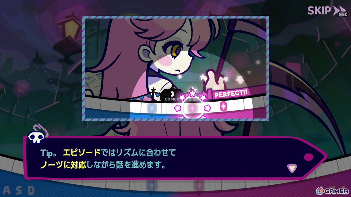 リズムアクションADV「ハローワンダーバンド」の無料体験版がSteamで配信！ポップでキュートなデザインのハロウィーンキャラたちがアニメーションで動き回るの画像4