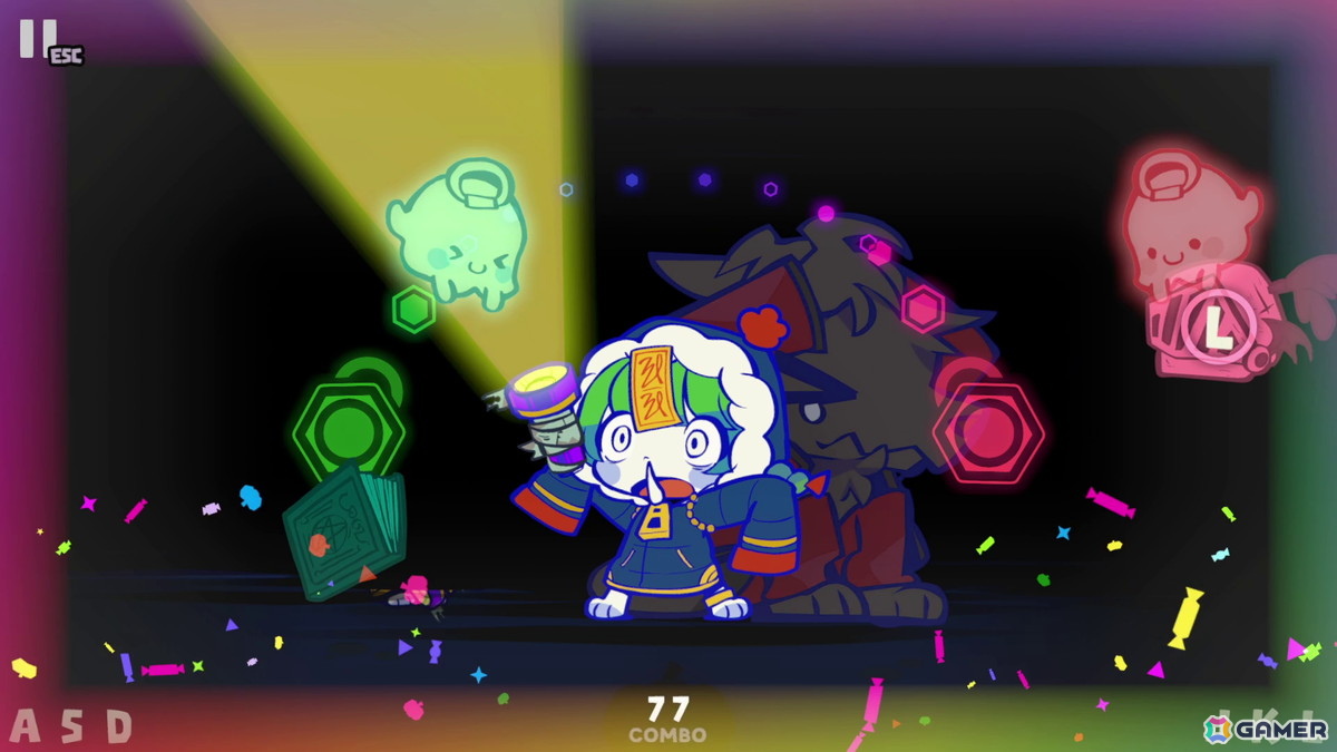 リズムアクションADV「ハローワンダーバンド」の無料体験版がSteamで配信！ポップでキュートなデザインのハロウィーンキャラたちがアニメーションで動き回るの画像6