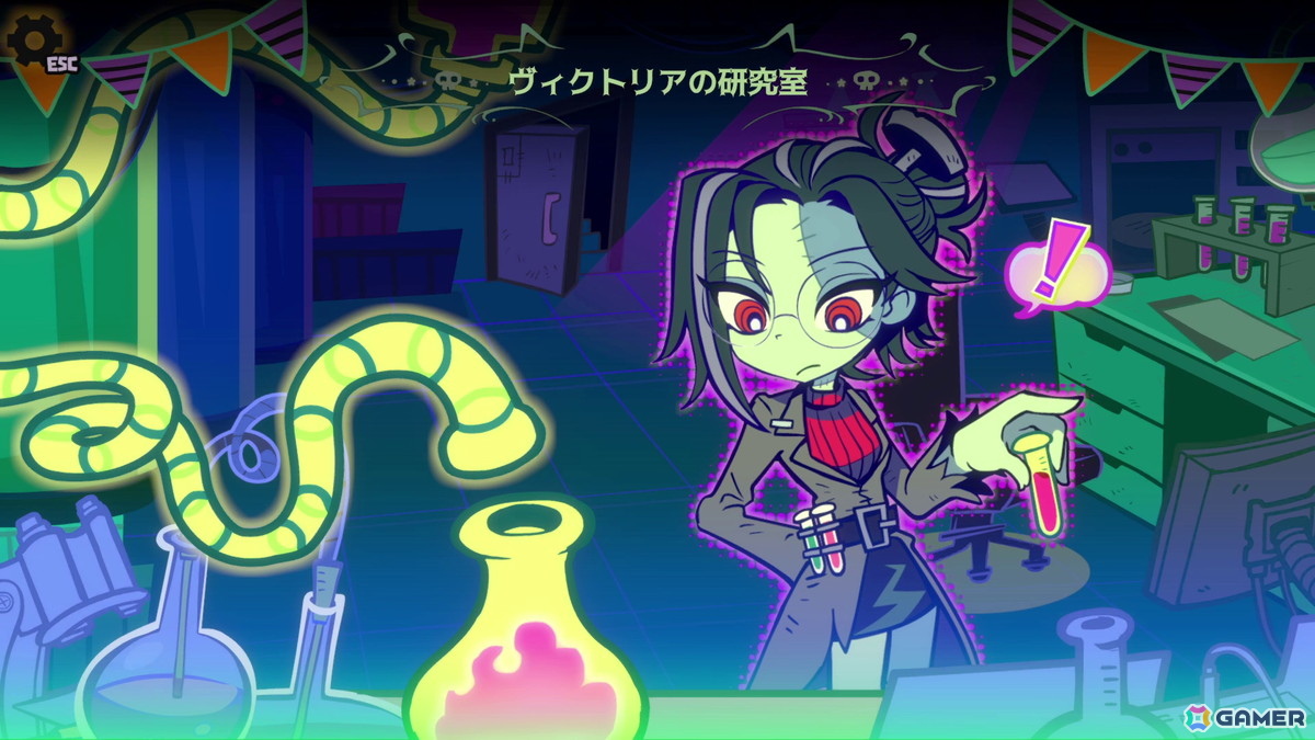 リズムアクションADV「ハローワンダーバンド」の無料体験版がSteamで配信！ポップでキュートなデザインのハロウィーンキャラたちがアニメーションで動き回るの画像7