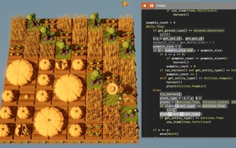 Steamで“圧倒的に好評”のプログラミング農業パズル「農家は Replace（） されました」が正式リリース！