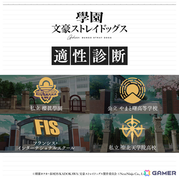 青春ADV「學園文豪ストレイドッグス」の配信日が11月6日に決定！10GAUGE制作のOPムービーも初公開の画像2