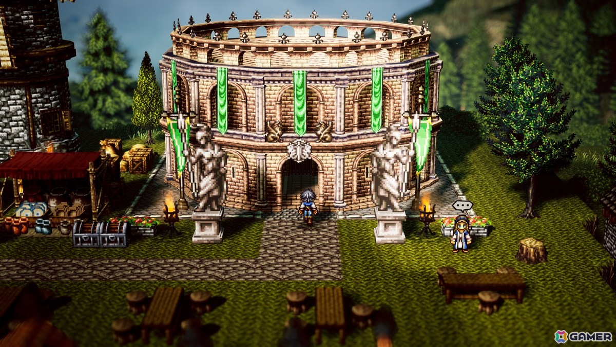 「オクトパストラベラー0」オルステラ大陸の支配を目論むパーディス三世や新たな仲間たち、タウンビルドのユニークな施設を紹介！の画像