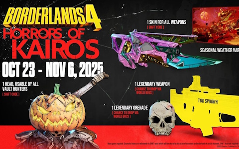 「ボーダーランズ4」有料DLCストーリーコンテンツ「ラッシュの傭兵記念日物語」やイベント「カイロスでホラー体験!」など追加コンテンツの詳細が公開に!