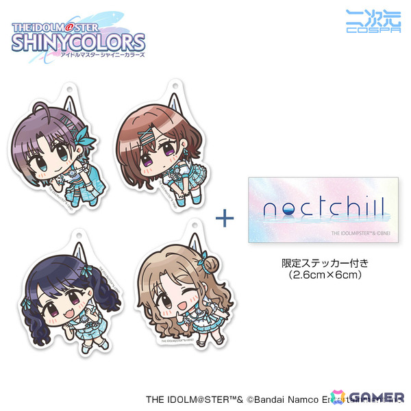 「シャニマス」7th LIVE TOUR 螺旋の会場物販に向けてノクチルのアクリルつままれセットが登場！オーロラホログラム仕様の限定ステッカー付きの画像2