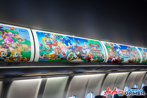 エアアジア特別塗装機「ソニック・ザ・ヘッジホッグ」号の機内デザインがリニューアル!の画像