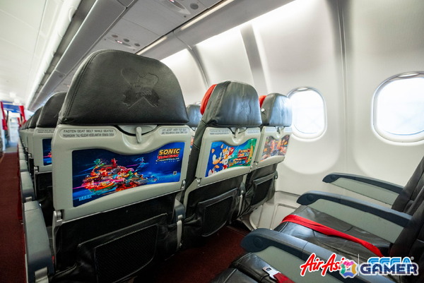 エアアジア特別塗装機「ソニック・ザ・ヘッジホッグ」号の機内デザインがリニューアル!の画像