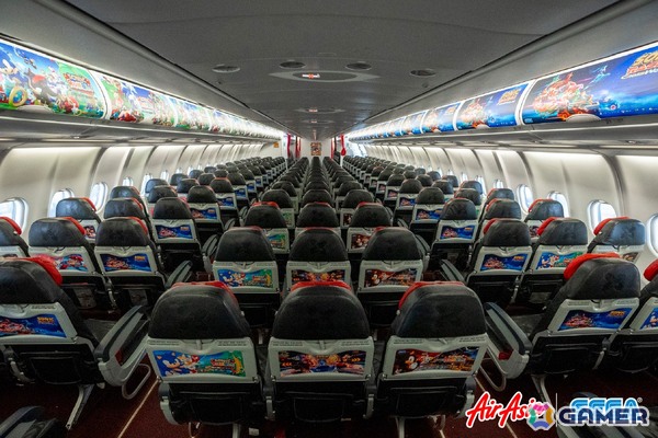 エアアジア特別塗装機「ソニック・ザ・ヘッジホッグ」号の機内デザインがリニューアル!の画像