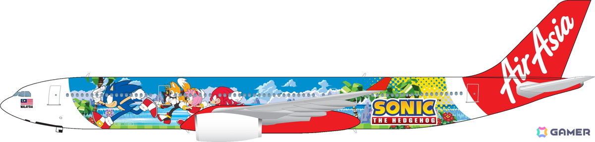 エアアジア特別塗装機「ソニック・ザ・ヘッジホッグ」号の機内デザインがリニューアル!の画像