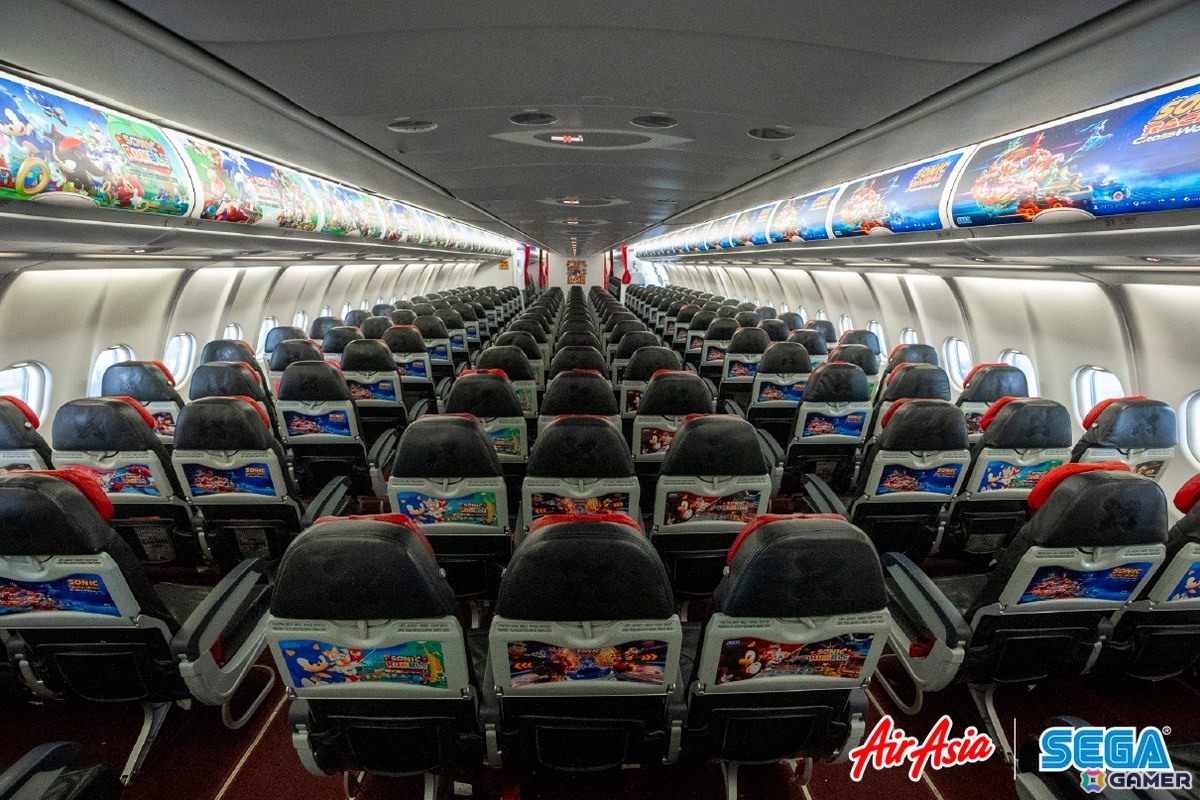 エアアジア特別塗装機「ソニック・ザ・ヘッジホッグ」号の機内デザインがリニューアル！の画像5