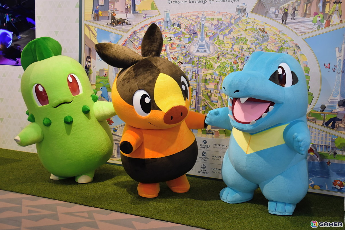 会場には、本作の冒険のはじまりにパートナーとなるポケモンたちの姿も