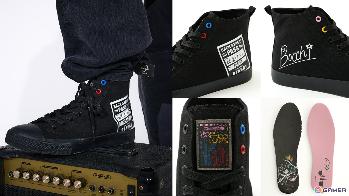 アニメ「ぼっち・ざ・ろっく！」ギターケース風ボディバッグや下北沢の地図をイメージしたアウター、ぼっちのサイン入りスニーカーが登場の画像