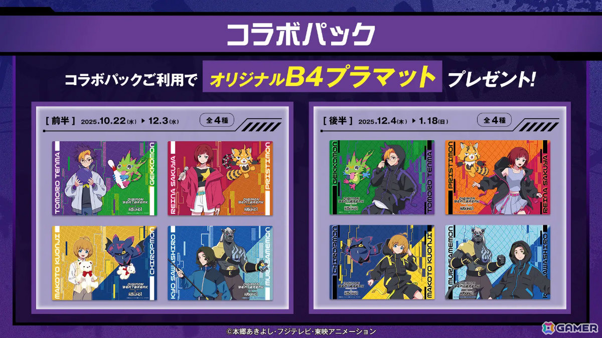TVアニメ「DIGIMON BEATBREAK」×ラウンドワンの詳細が発表!ノベルティ付きコラボメニューやコラボパックが登場の画像