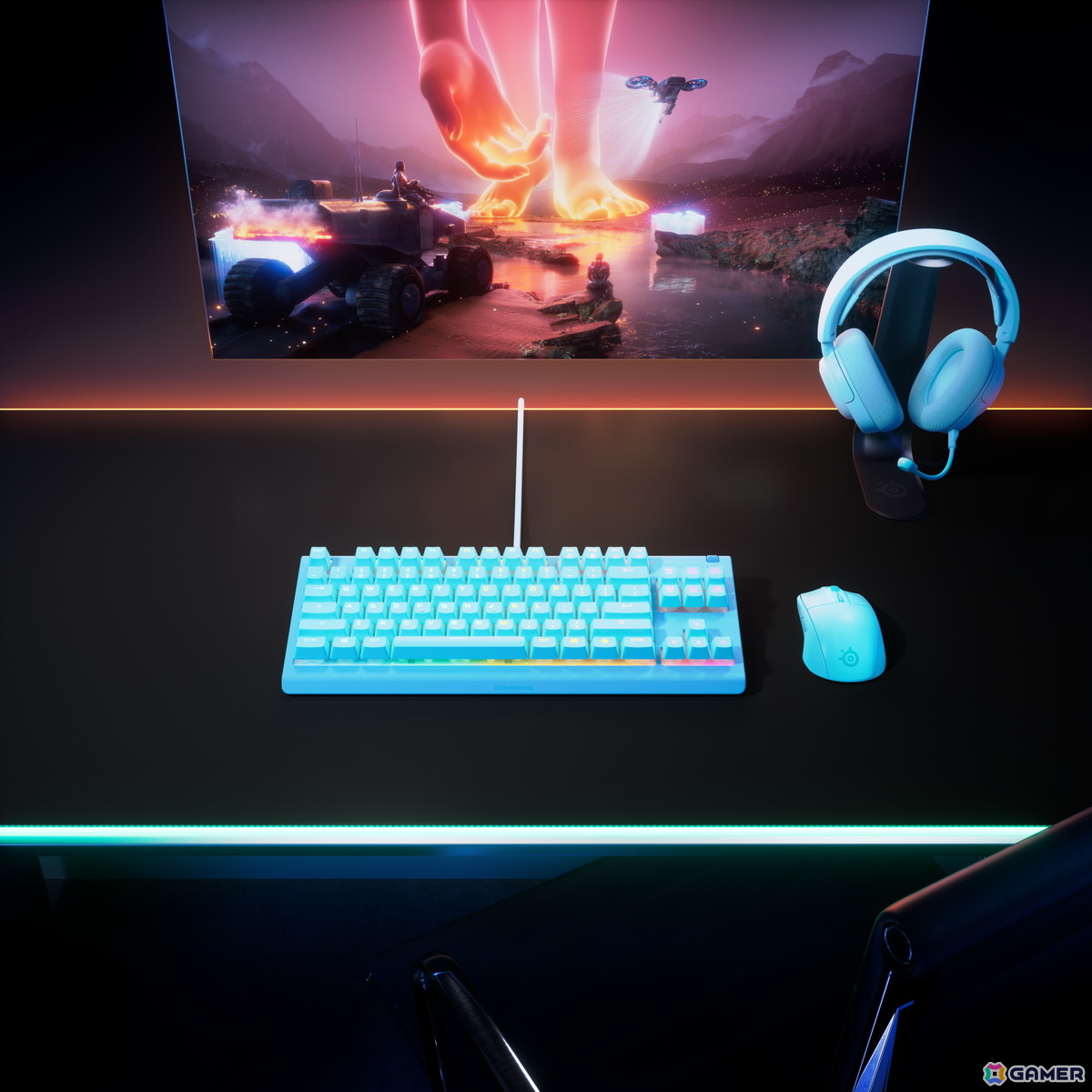 SteelSeriesよりゲーミングキーボード「Apex 3 TKL」とマウスパッド「QcK」にパステルカラーの新色が登場！10月17日より順次発売の画像