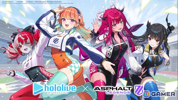 「アスファルト:Legends」でホロライブとの第2弾コラボが実施！小鳥遊キアラさん、IRySさん、クレイジー・オリーさん、ネリッサ・レイヴンクロフトさんがホストとして登場の画像1