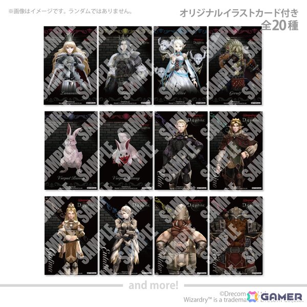 「Wizardry Variants Daphne」1周年を記念したコラボアイテムが登場！オリジナルフレーム切手＆ピンバッジセット、記念コラボスイーツ、コラボ靴下の展開もの画像