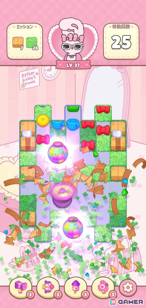 エスターバニー初のスマホ向け3マッチパズルゲーム「エスターバニーポップガール」が配信!ゲットしたアイテムでコーデも楽しめるの画像