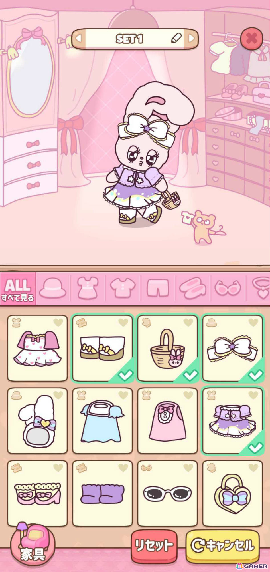 エスターバニー初のスマホ向け3マッチパズルゲーム「エスターバニーポップガール」が配信！ゲットしたアイテムでコーデも楽しめるの画像4