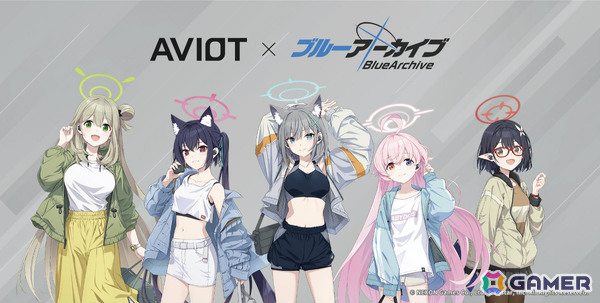 AVIOT×「ブルアカ」コラボ完全ワイヤレスイヤホンの予約受付が開始！アビドス対策委員会の5人の完全新録ボイスを計100種類以上収録の画像1