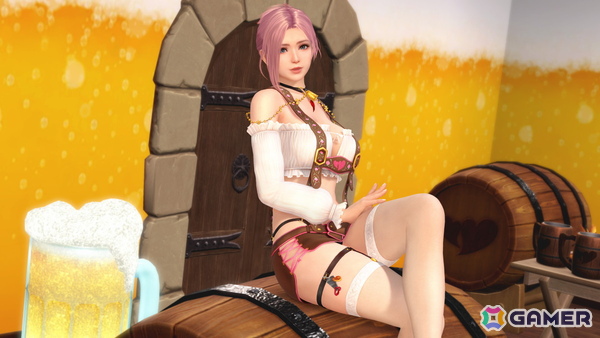 「DEAD OR ALIVE XVV」フリルとサスペンダーがセクシーな新水着「しゅわしゅわメイド」が登場！の画像