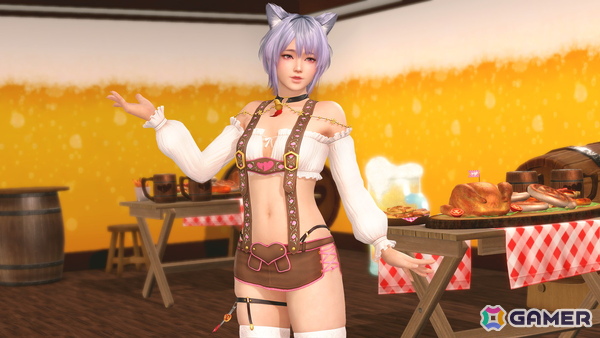 「DEAD OR ALIVE XVV」フリルとサスペンダーがセクシーな新水着「しゅわしゅわメイド」が登場！の画像