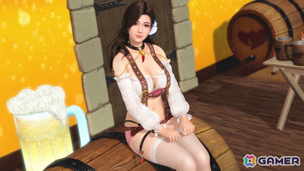 「DEAD OR ALIVE XVV」フリルとサスペンダーがセクシーな新水着「しゅわしゅわメイド」が登場！の画像