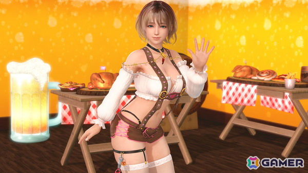 「DEAD OR ALIVE XVV」フリルとサスペンダーがセクシーな新水着「しゅわしゅわメイド」が登場！の画像