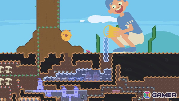 女王アリが挑む近代的な工場建設ゲーム「Factoriant」がSteamで2026年に配信！少年や野生動物に立ち向かいながら巨大な地下工場を目指そうの画像5