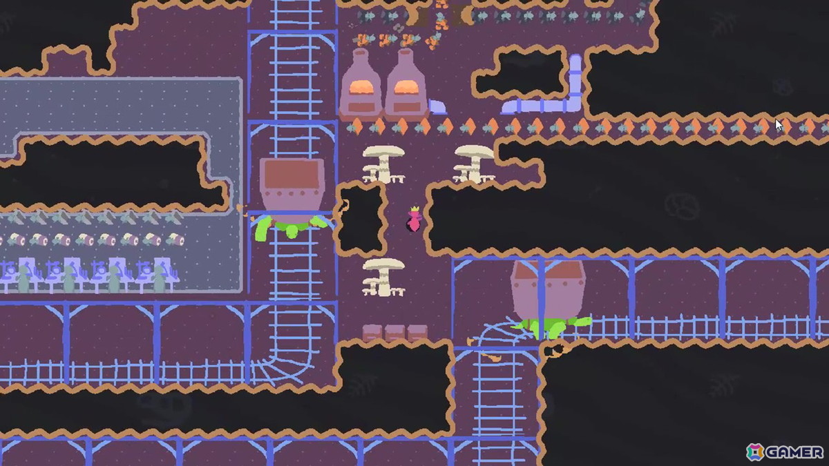 女王アリが挑む近代的な工場建設ゲーム「Factoriant」がSteamで2026年に配信！少年や野生動物に立ち向かいながら巨大な地下工場を目指そうの画像15