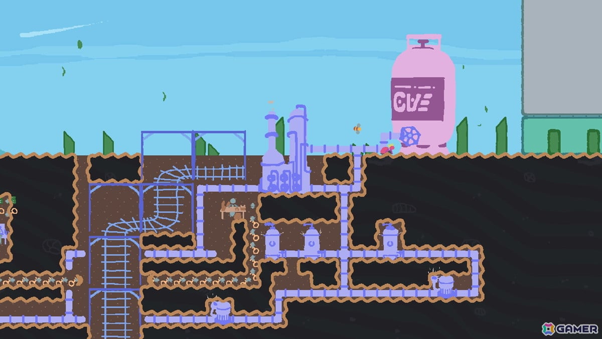 女王アリが挑む近代的な工場建設ゲーム「Factoriant」がSteamで2026年に配信!少年や野生動物に立ち向かいながら巨大な地下工場を目指そうの画像