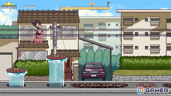運命の出会いを求めてJKは走り続ける！激走JKアニメアクション「PIXEL DASH: Toast of Destiny」がSteamで10月31日に配信の画像