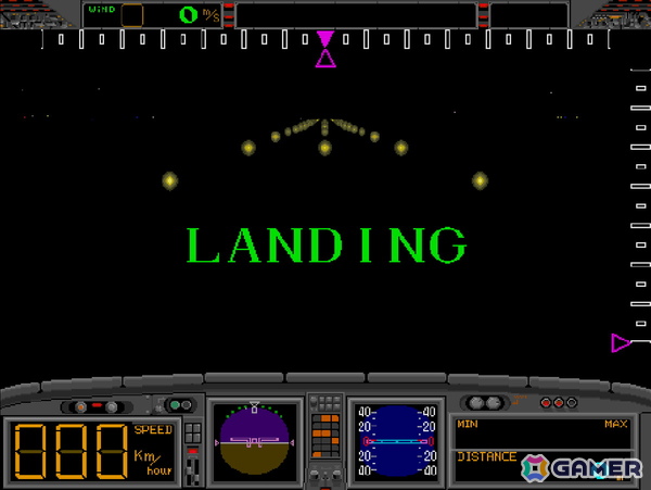 真夜中の空港に着陸するフライトシミュレーション「ミッドナイトランディング」がアーケードアーカイブス/アーケードアーカイブス2として10月23日に配信！の画像