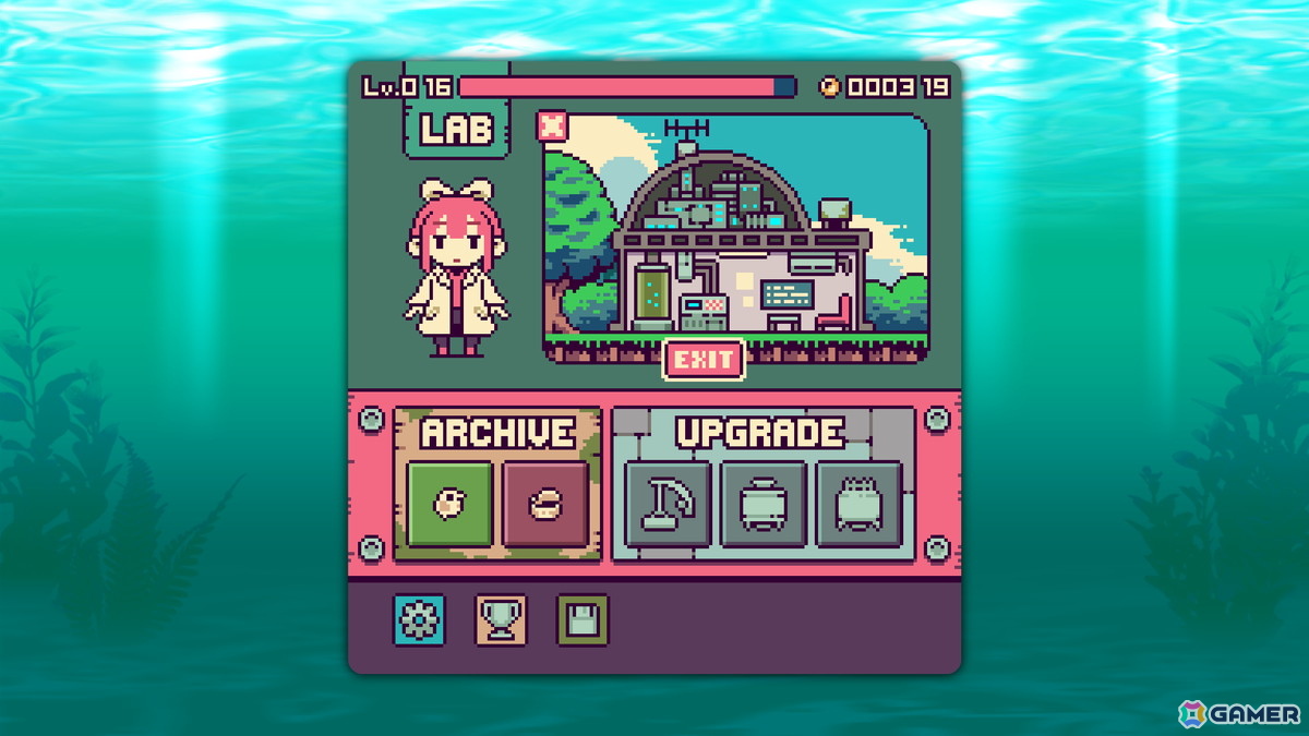 「フェアルーン」「トランシルビィ」のSKIPMOREによる放置系デスクトップアプリ「終末ミジンコラボラトリー」がSteamで2026年に配信！の画像
