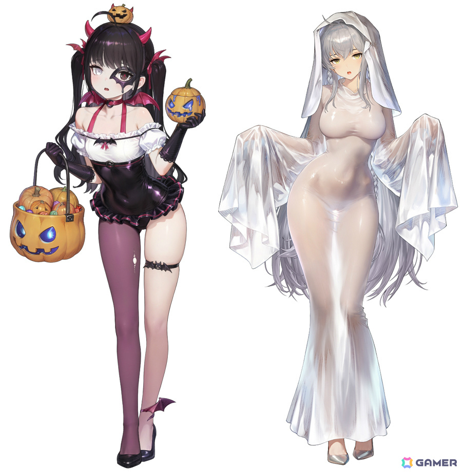 （左から）「かぼちゃ売りの少女 ソーニャ」、「サプライズゴースト グランヒルト」