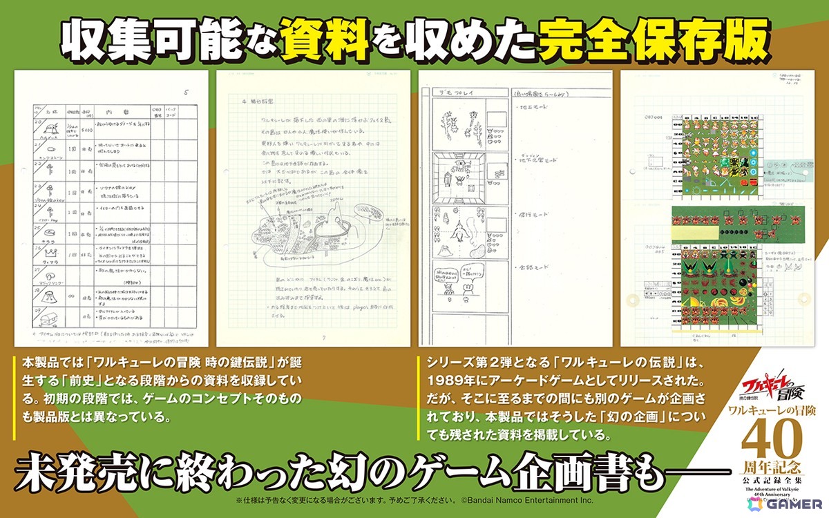 「ワルキューレの冒険」40周年を記念した公式記録全集の受注販売が開始！未公開資料を含む企画書やアート、サントラなどを収録の画像