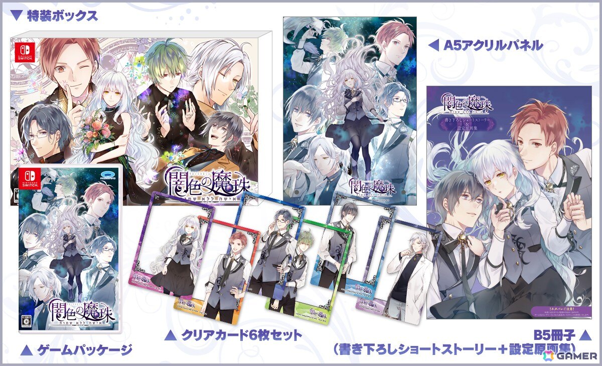 Switch版「闇色の魔珠」雨宮うた氏による書き下ろしショートストーリーなどを楽しめるパッケージ初回限定版の詳細が公開！DL版の予約もスタートの画像2