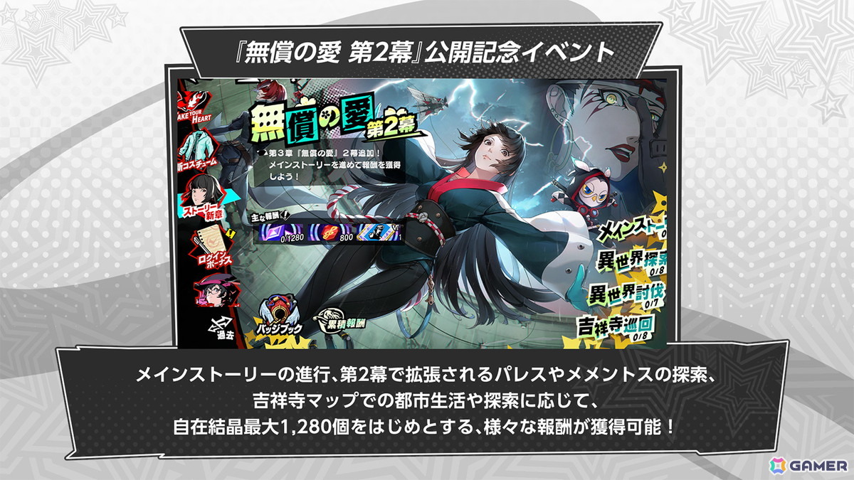 「ペルソナ5: The Phantom X」岡本信彦さんがボイスを担当する★5怪盗 北里基良が登場!メインストーリー3章「無償の愛」第2幕も公開の画像