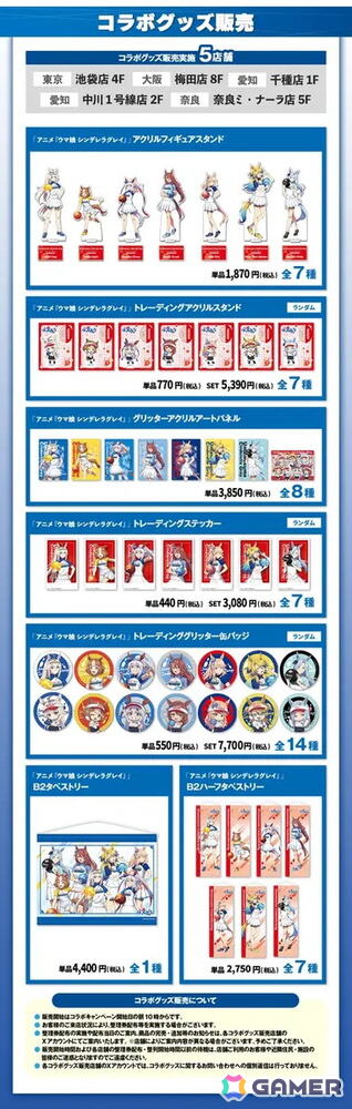 アニメ「ウマ娘 シンデレラグレイ」と「ROUND1」のコラボキャンペーンが開催！プライズ展開や一部店舗でのグッズ販売もの画像4
