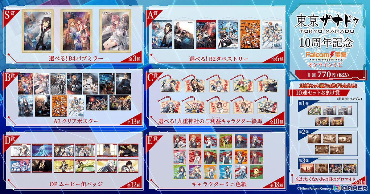 「東亰ザナドゥ」発売10周年＆新プロジェクトを記念したオンラインくじが10月30日より販売開始！の画像