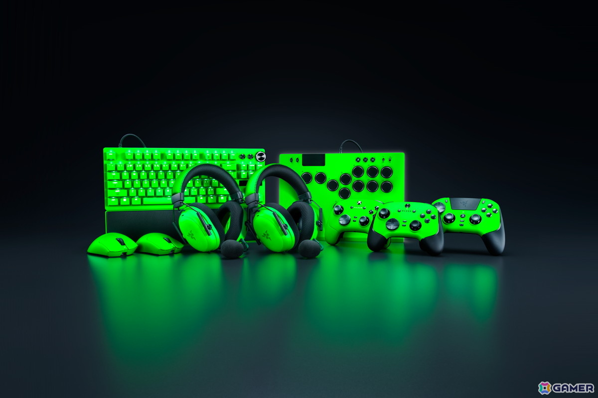 Razerの公式カラーが大胆に採用された「Esports Green Collection」が登場！Viper V3 ProやHUNTSMAN V3 PRO、KITSUNEなど各デバイスで展開の画像