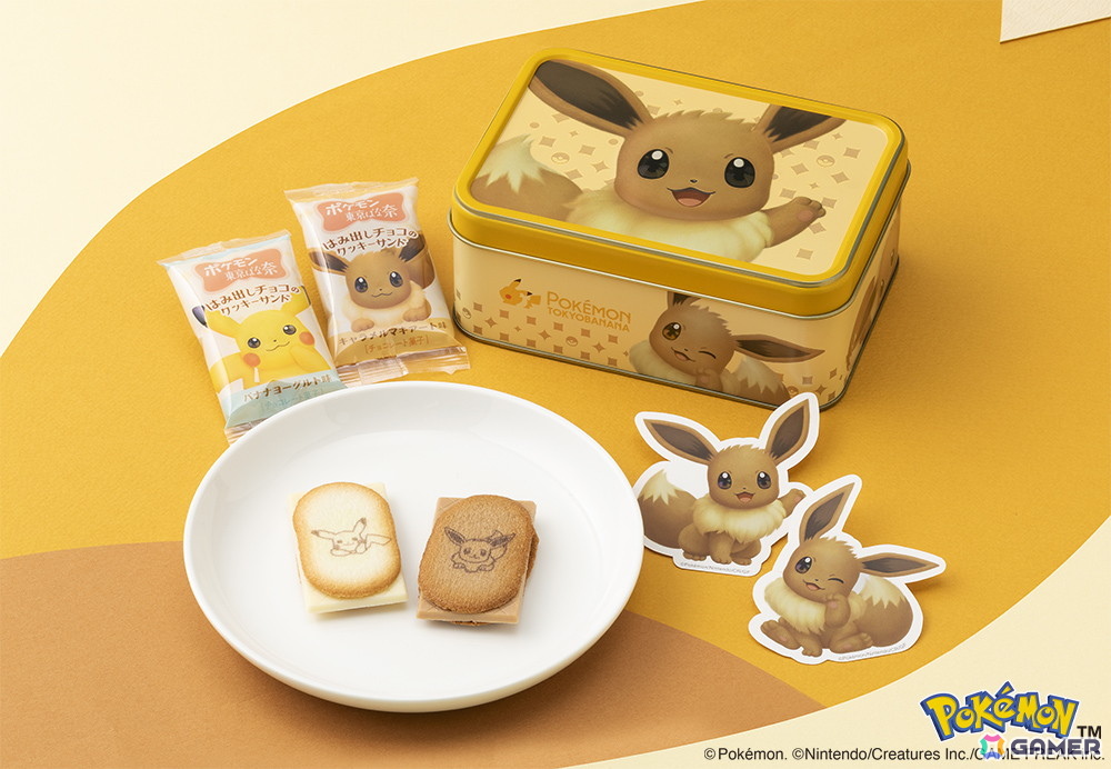 「ポケモン東京ばな奈」が11月1日より池袋駅にて1か月限定販売！ピカチュウとイーブイのステッカー付クッキー缶も初登場の画像