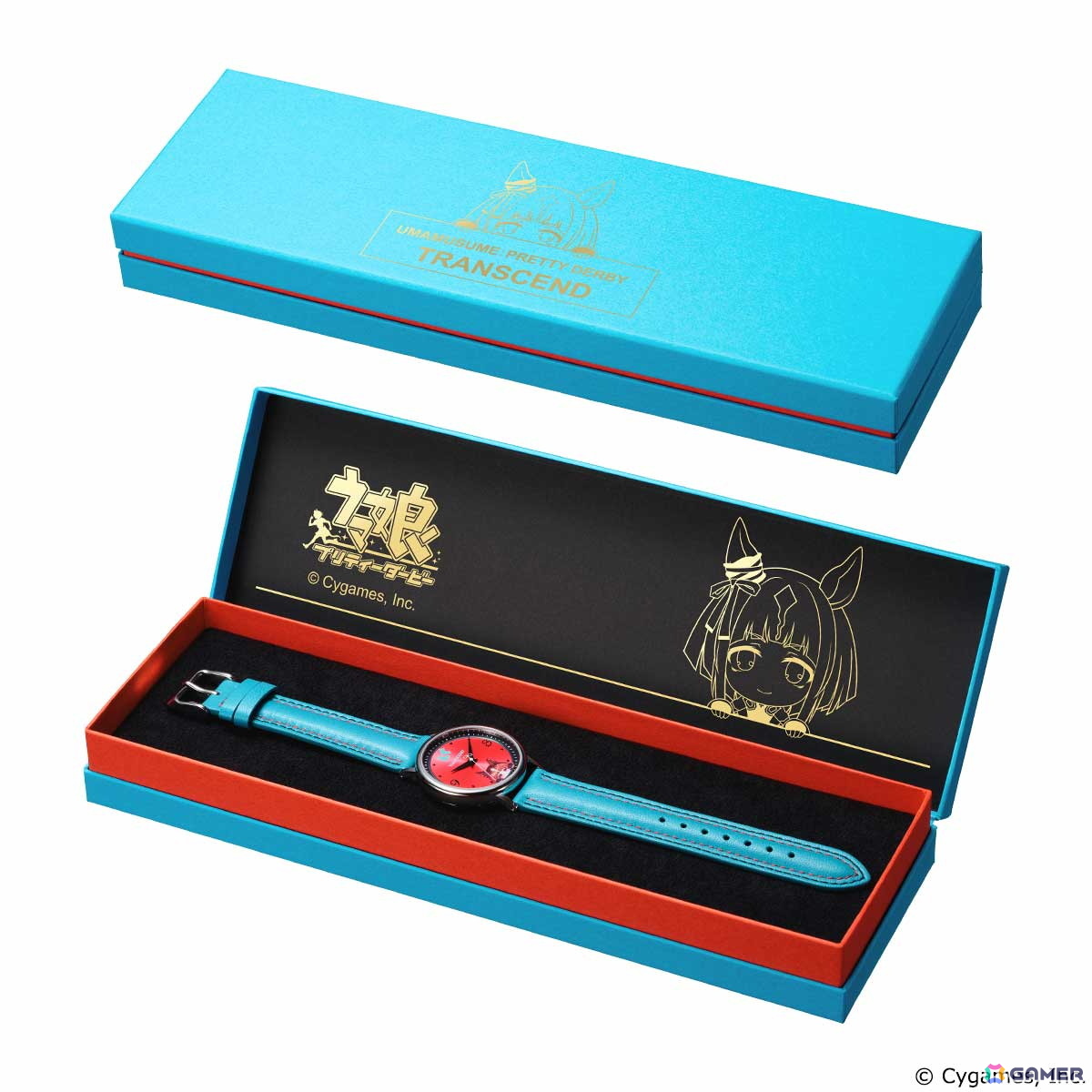 ウマ娘 プリティーダービー」文字盤から顔をのぞかせるウマ娘の