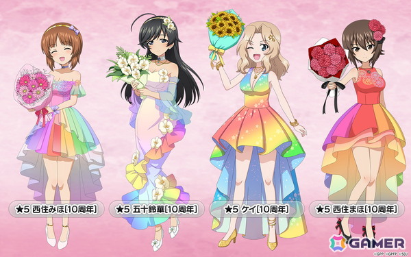 「ガールズ＆パンツァー 戦車道大作戦！」で10周年記念生徒ガチャ第1弾が開催！みほ、華、ケイ、まほたちが登場の画像2