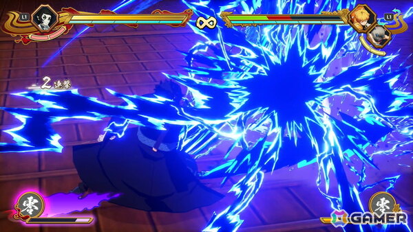 「鬼滅の刃 ヒノカミ血風譚2」有償DLC第1弾で登場する獪岳を先行プレイ！禍々しい色の雷と共に放たれる技には継続ダメージ効果もの画像9
